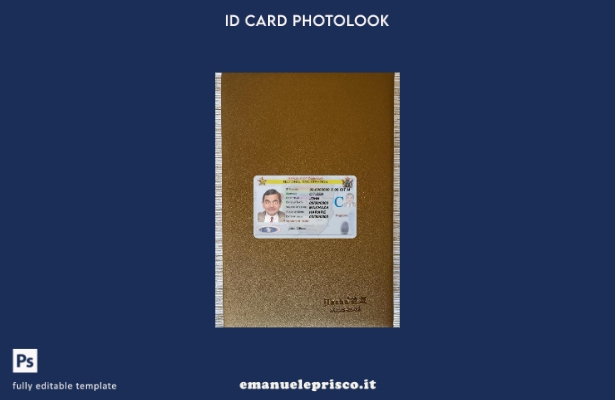 modello anteriore photolook per carta d'identità di registrazione nazionale dell